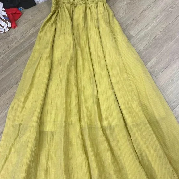 Square Neck Short Sleeve Puff Dress - Long Length - Picture 5 of 5